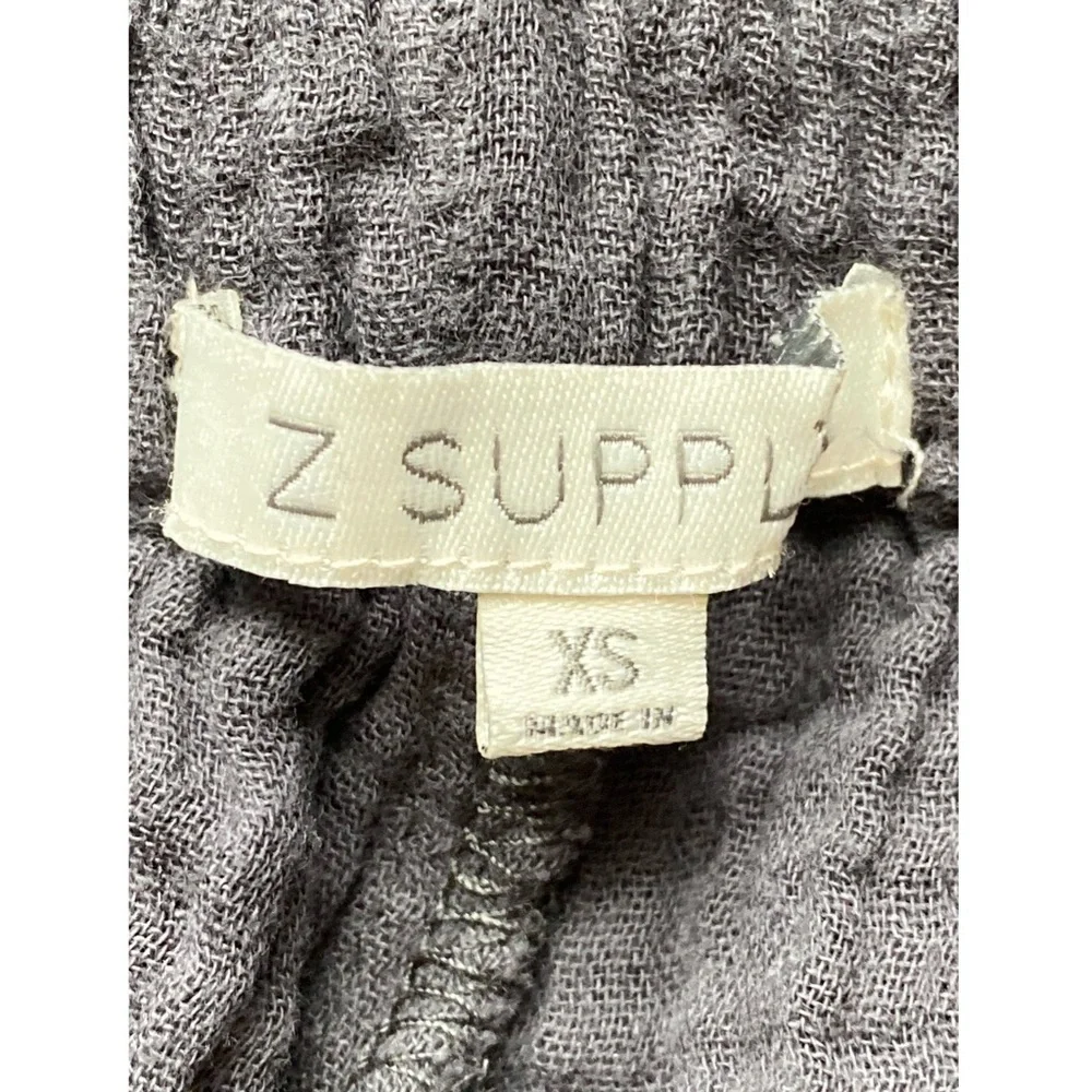 Z Supply Womens Shorts‎ XS Grey High Rise Gauze Crinkle Cotton Coastal